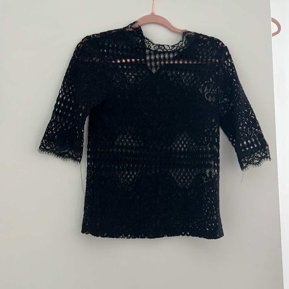Black lace top